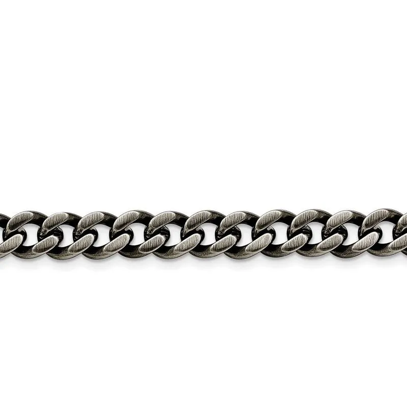 Aço Inoxidável 9.25mm Oxidized Curb Chain