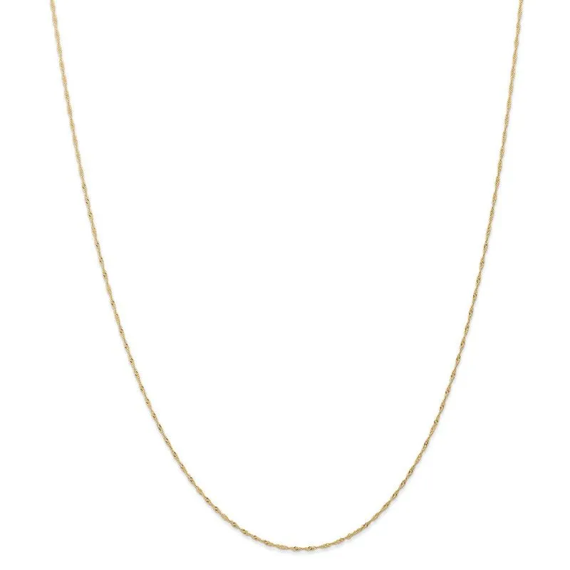 14k 1mm Corrente De Singapura (carded)