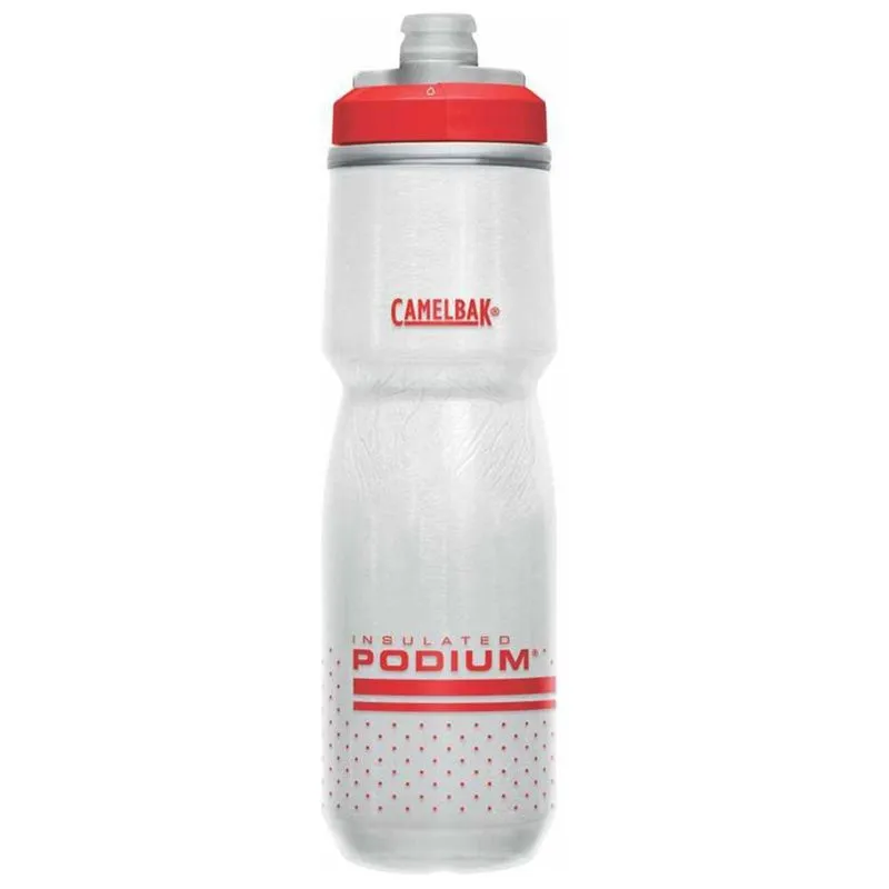 Garrafa Camelbak Podium Chill 710ml Branco com Vermelho
