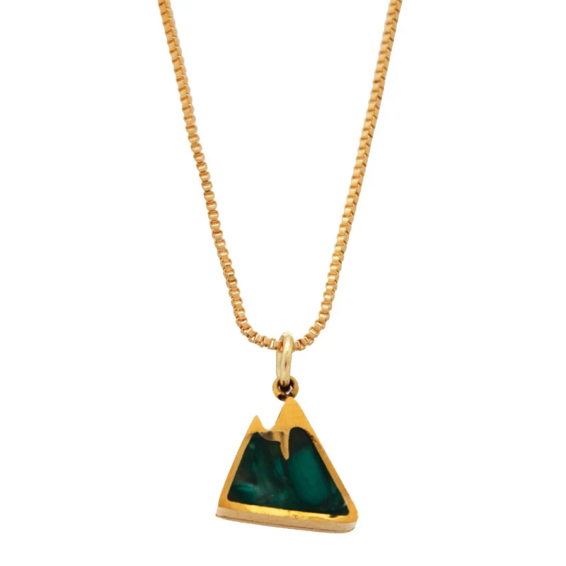 KC Gifts Mountain Crushed Stone Necklace - Green