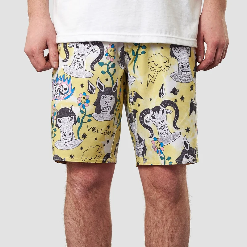 Volcom Surf Vitals Ozzy Stoney 19" Shorts Glimmer Yellow 33" Waist / Glimmer Yellow