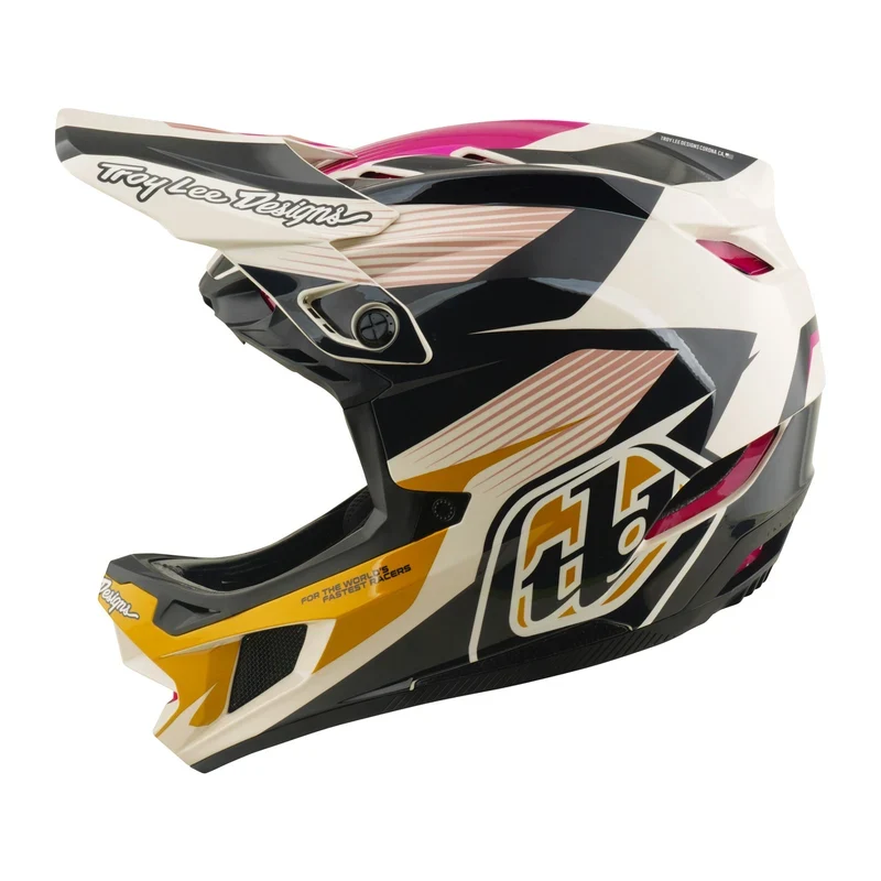 Troy Lee Designs D4 Polyacrylite Helmet w/MIPS Turbo Acid / Fuchsia / SM