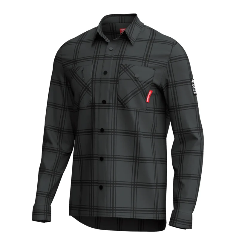 Troy Lee Designs Ruckus Ride Flannel - Yd Plaid Coal / L