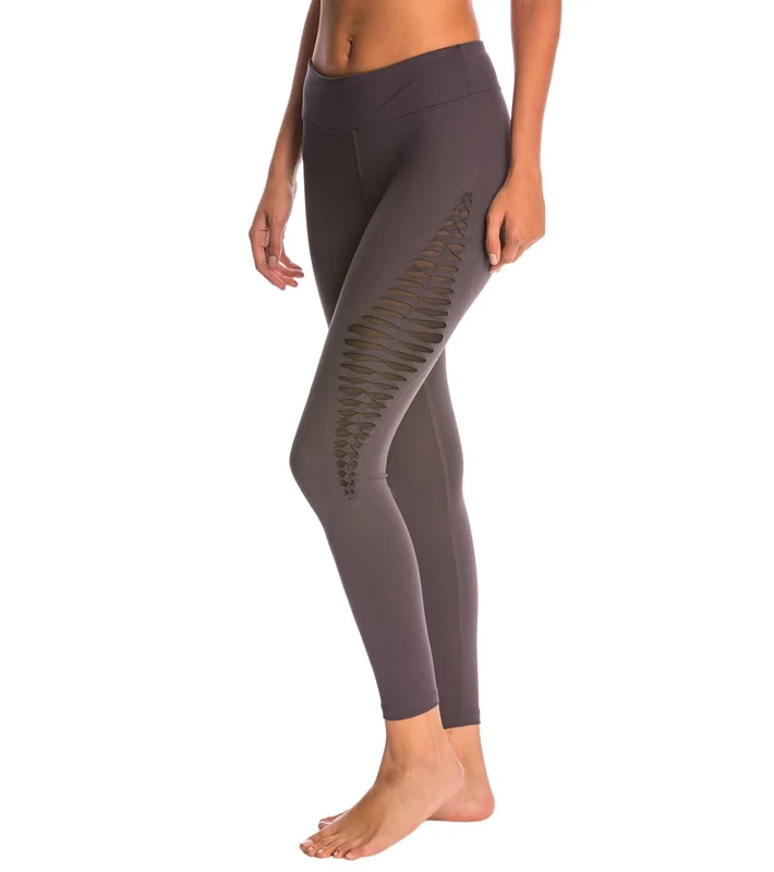 KORAL Meteor Laser Cut Yoga Leggings Charcoal / M