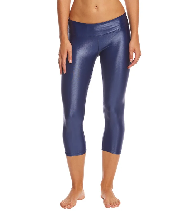 KORAL Lustrous Yoga Capris Navy / L