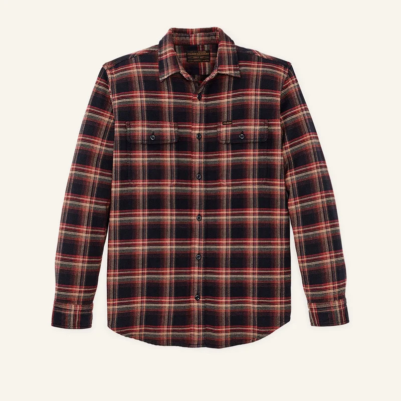 Men's Vintage Flannel Work Shirt GrnNvyPd Green/Navy Plaid / XL