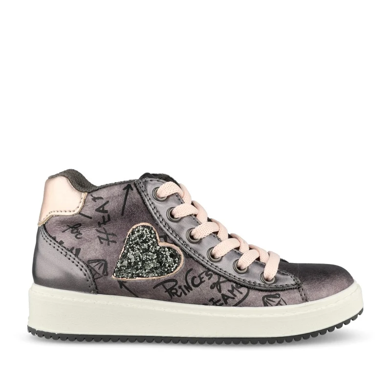 Ladies 88740 Laced Ankle Boot In Dark Grey 34 / DARK GREY
