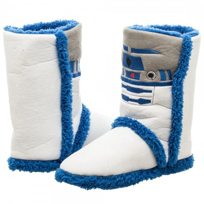 Star Wars R2-D2 Women's Boot Slippers Large