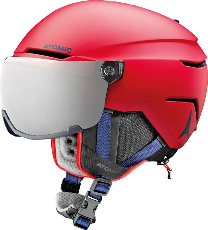 Casca Cu Ochelari Copii Atomic Savor Visor Jr Red Red / XS (48-52)
