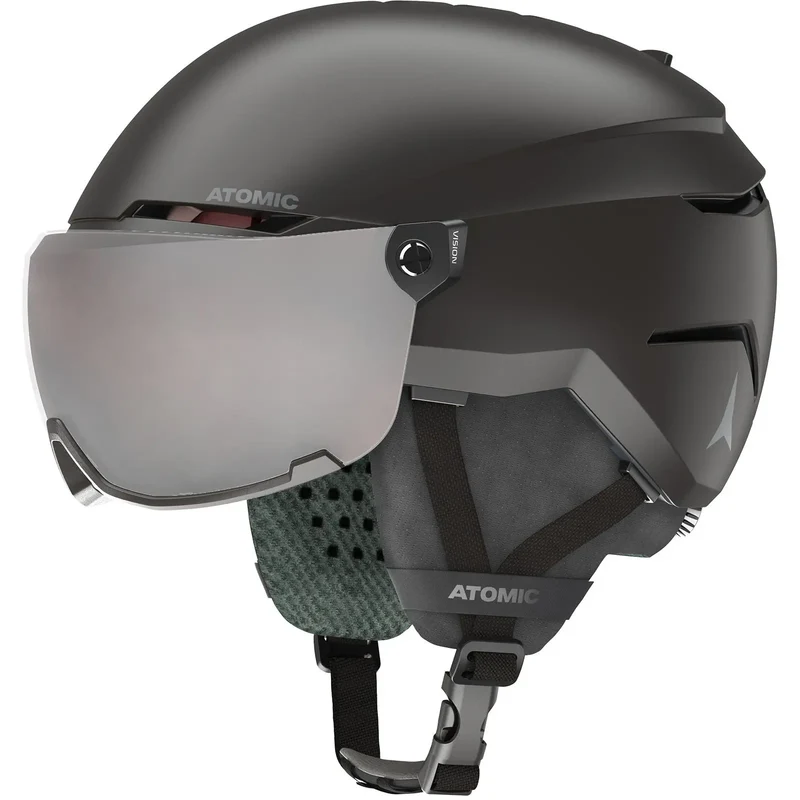Casca Cu Ochelari Copii Atomic Savor Visor Jr Black Black / XS (48-52) / Silver Flash Cat. 2