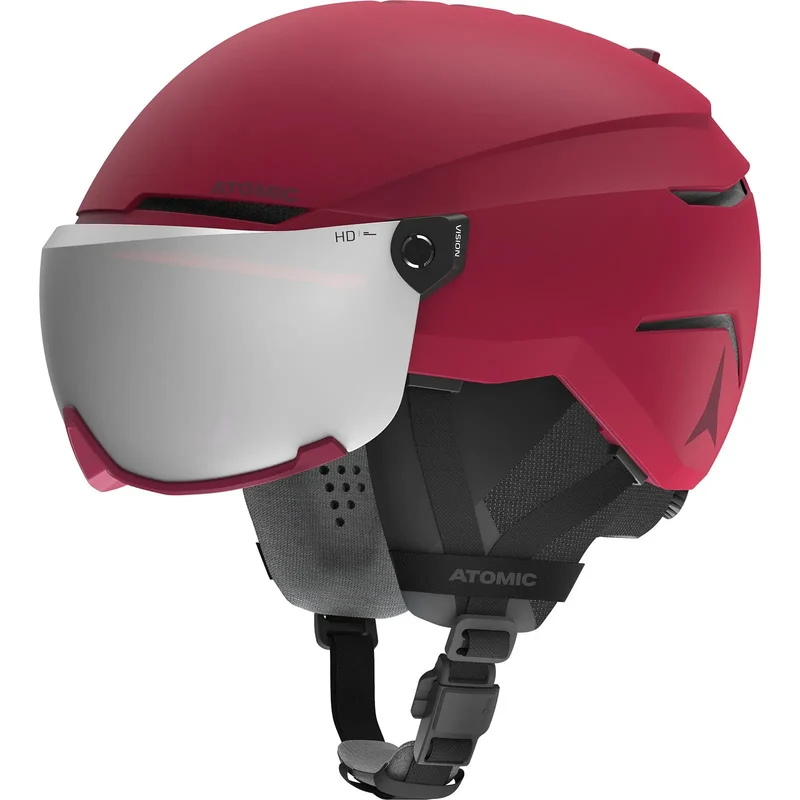 Casca Cu Ochelari Unisex Atomic Savor Amid Visor Hd Dark Red Dark Red / L (59-63)
