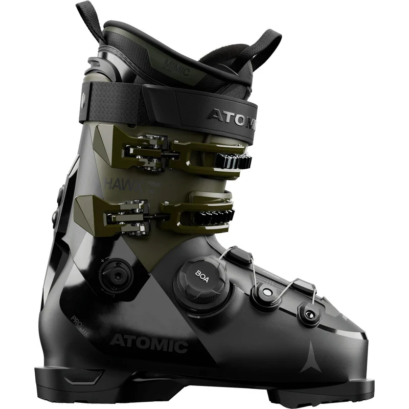 Atomic Hawx Prime 110 Boa Alpine Ski Boots - Black/Olive 25/25.5