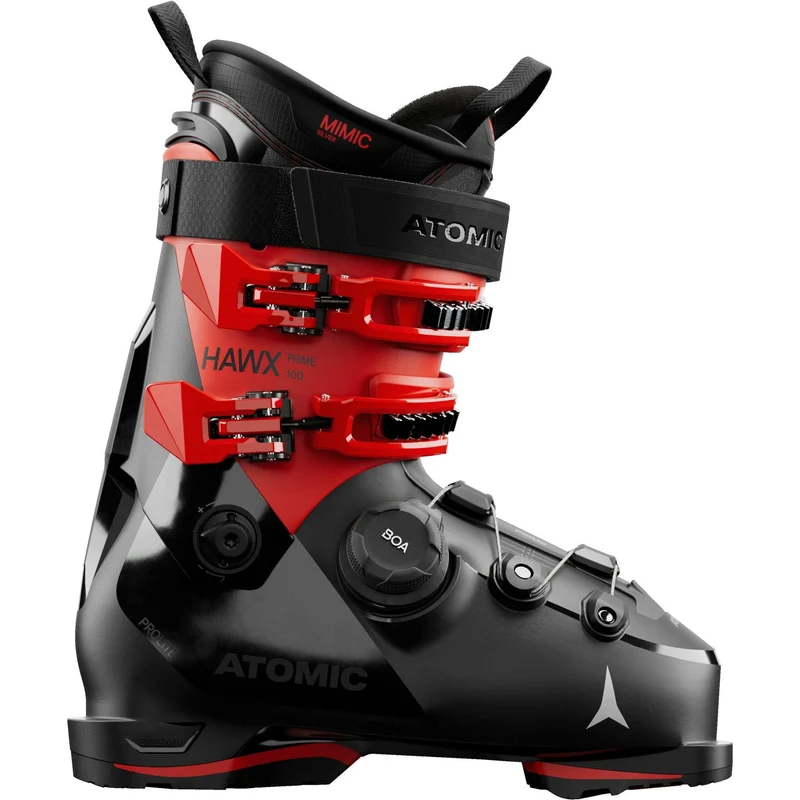 Atomic Hawx Prime 100 Boa Alpine Ski Boots - Black/Red 29/29.5