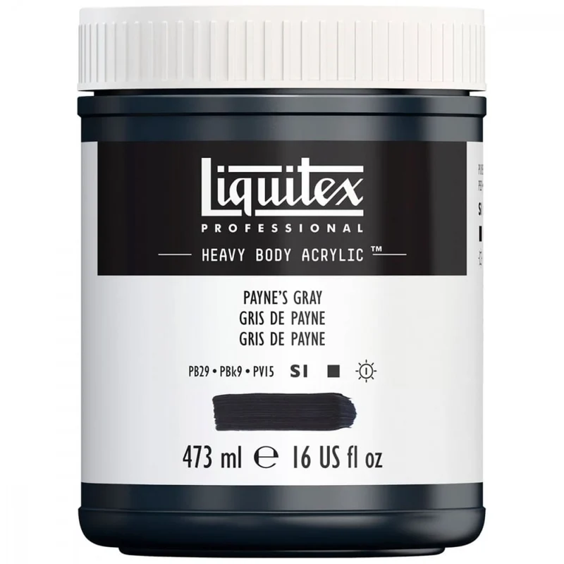 Tinta Acrílica Liquitex Heavy Body 473ml S1 310 Paynes Gray