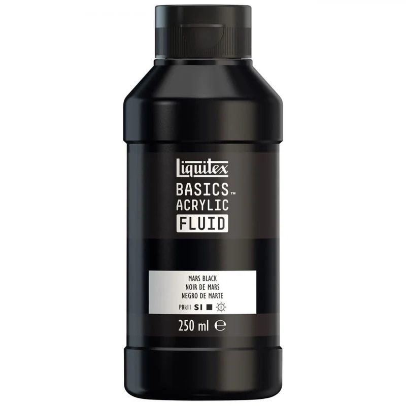 Tinta Acrílica Liquitex Basics Fluid 250ml S1 276 Mars Black