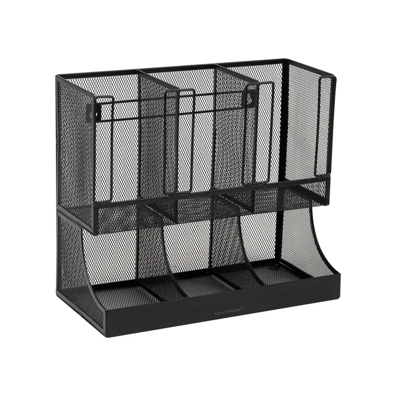 Wire Cup and Condiment Station Organizer - Black Open Box