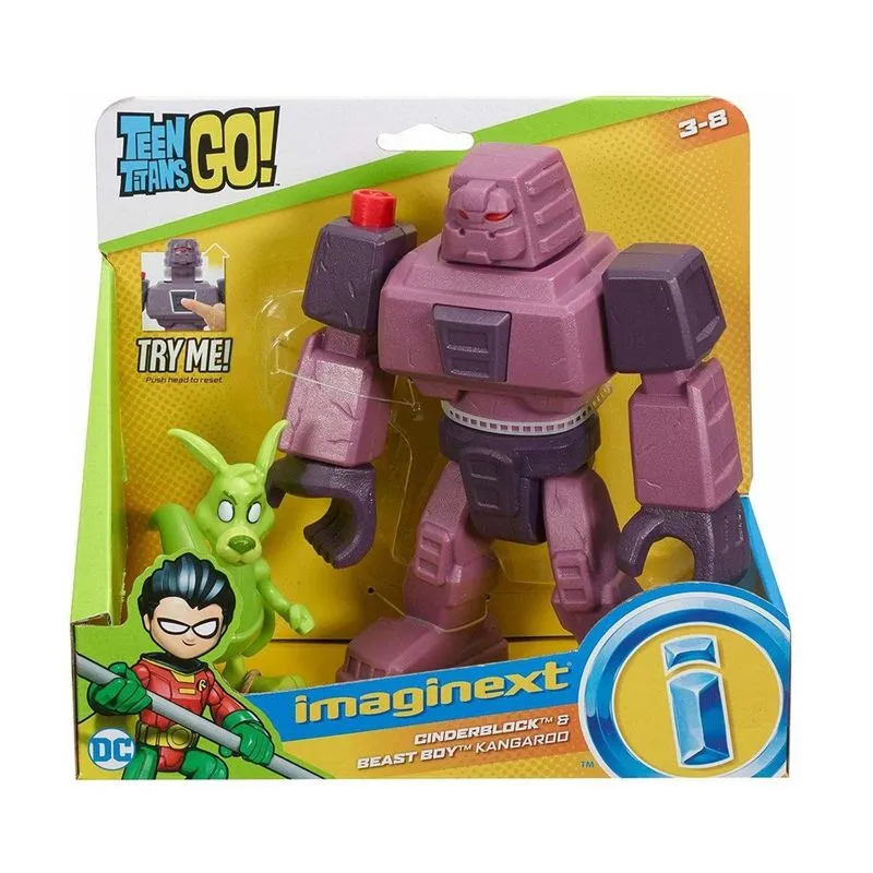 Brinquedo Jovens Titãs Cinderblock e Mutano Imaginext Dtm82