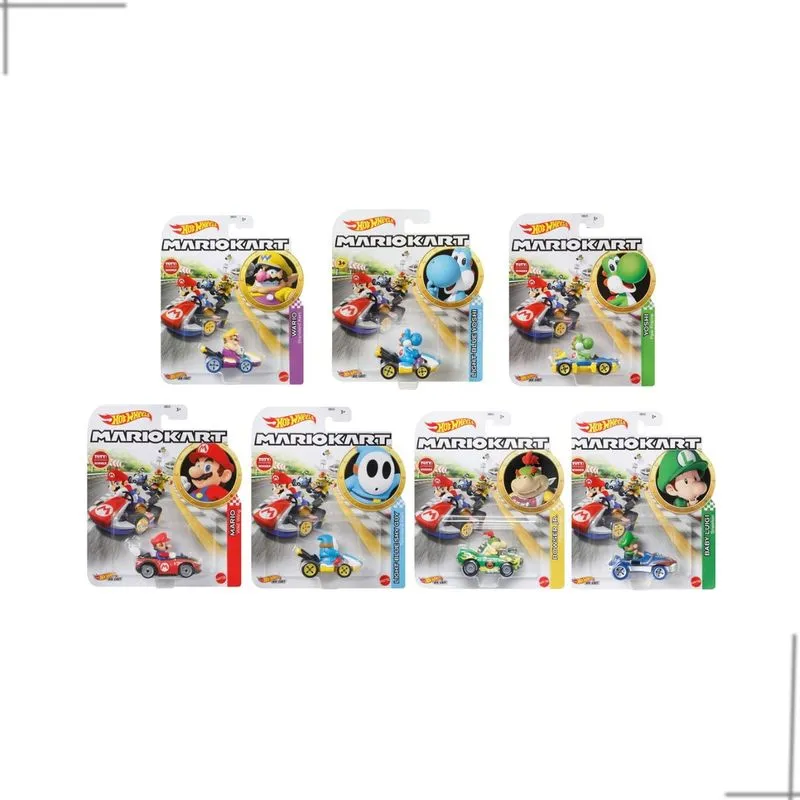 Kit Hot Wheels Mario Kart c/ 7 carrinhos Mattel GBG25-986S