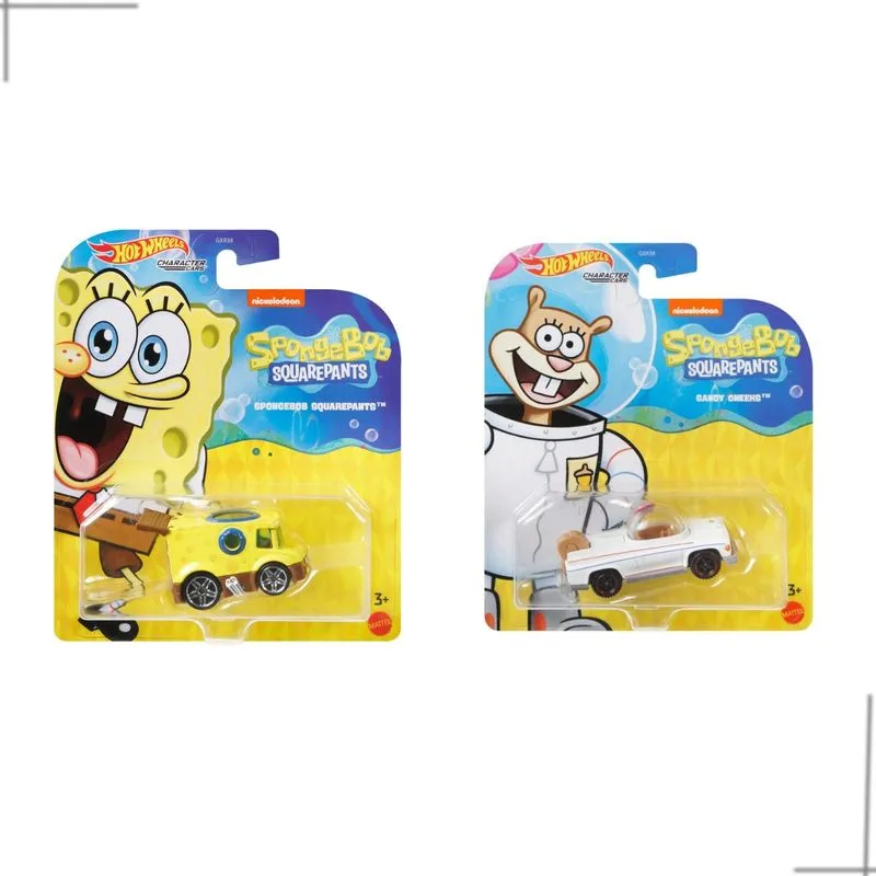 Kit Hot Wheels Spongebob c/ 2 carrinhos Bob Esponja Mattel
