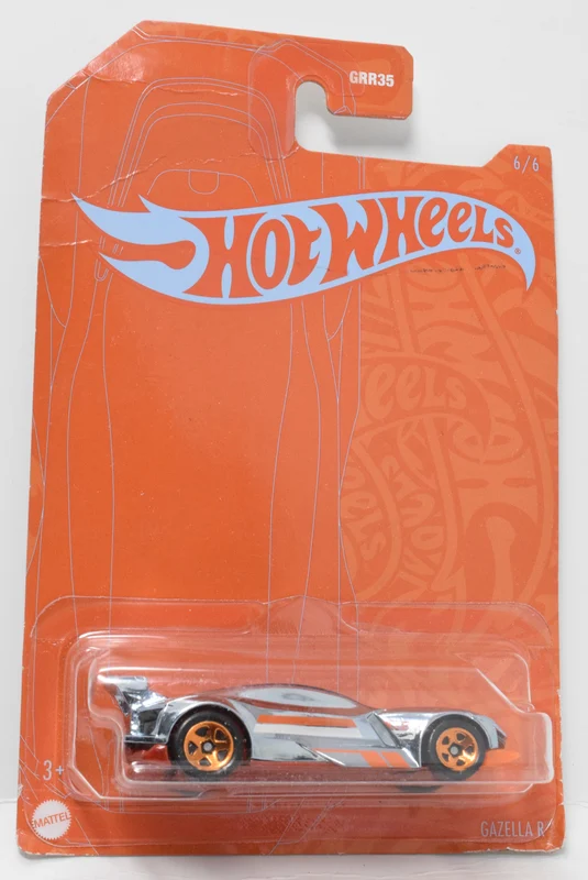 Hot Wheels Gazella R Silver Orange DieCast Car 6/6 New