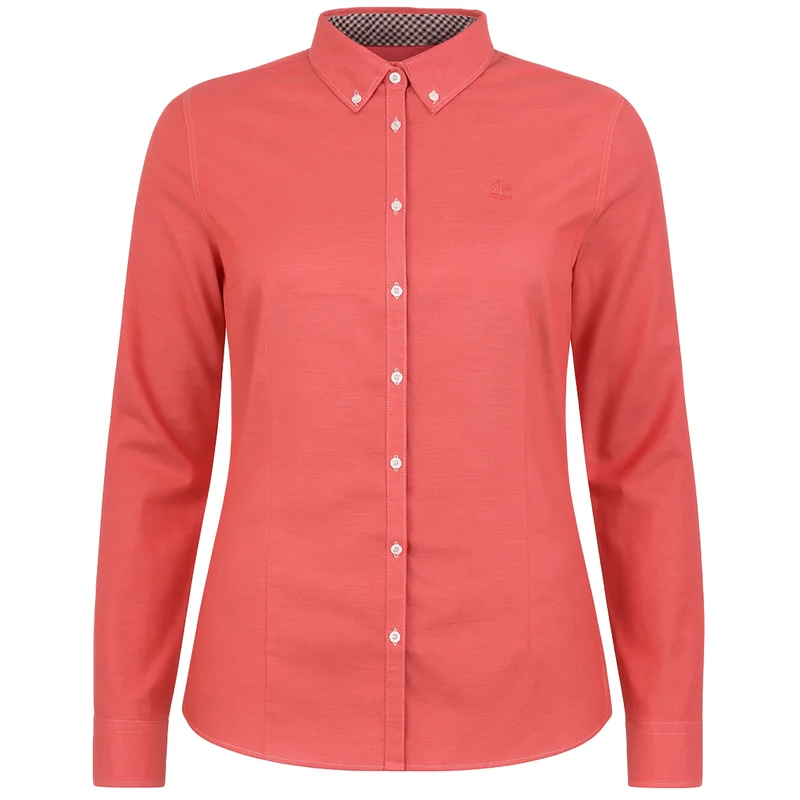 Timberland Slim Stretch Oxford Womens Red Shirt US2