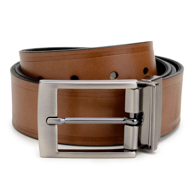 Cinto Social Masculino Dupla Face CNS 01550955 PRETO E CASTANHO PRETO E CASTANHO / 100
