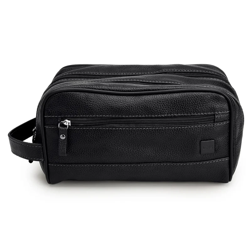 Nécessaire em couro CNS 847 PRETO PRETO / U