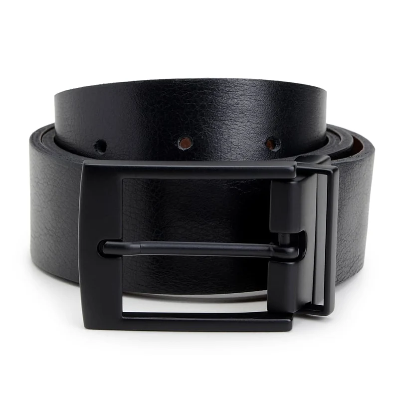 CINTO CASUAL MASCULINO DUPLA FACE CNS 101 PRETO E CONHAQUE PRETO E CONHAQUE / 120