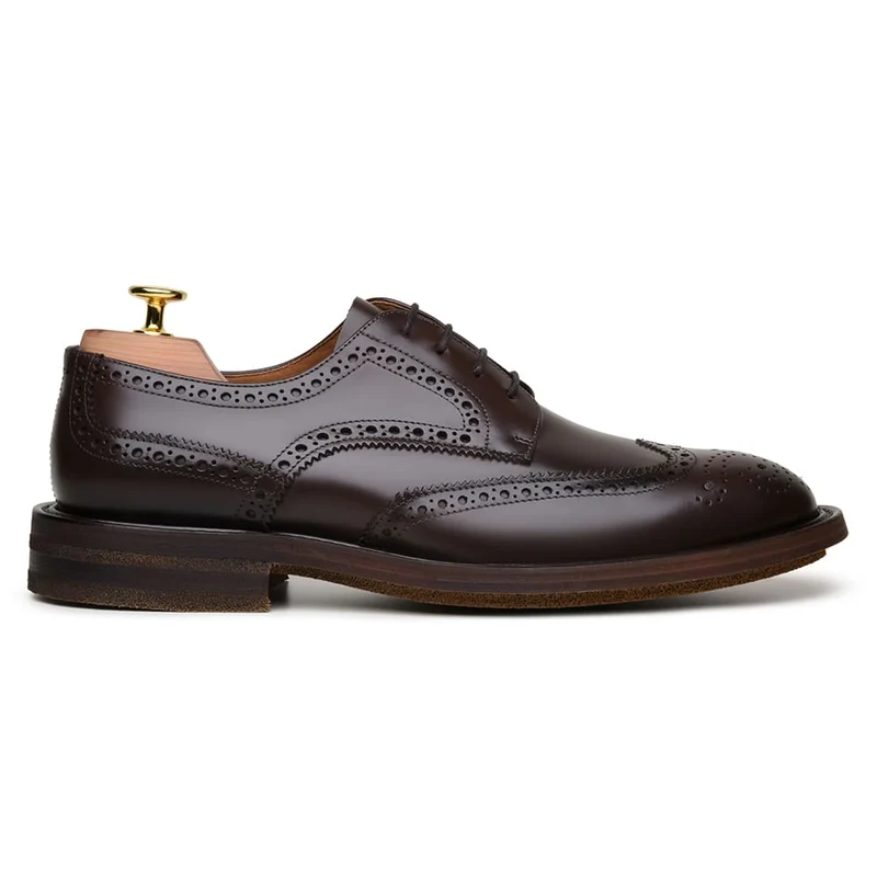 SAPATO SOCIAL MASCULINO DERBY CNS+ BROGUE HALTER 01 BROWN BROWN / 44