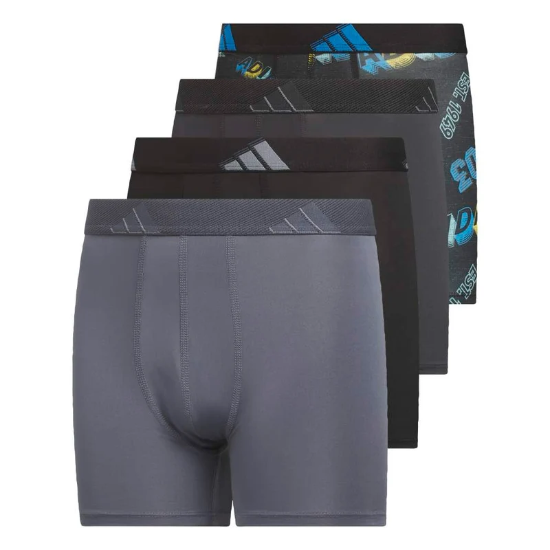 Microfiber Graphic 4-Pack Boxer Briefs Kids L