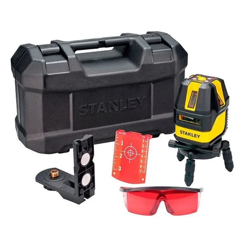 Nivel a Laser 5 Linhas Autonivelador 10 metros STHT77512-LA Com Maleta e Oculos Stanley