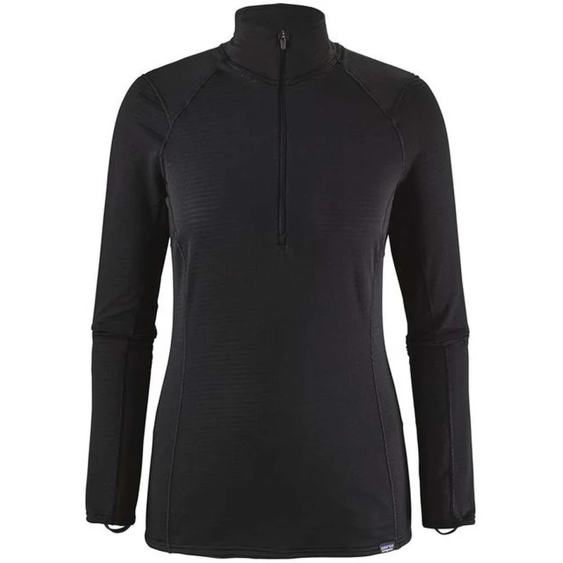Patagonia Women's Capilene Thermal Weight Zip-Neck BLACK / SM