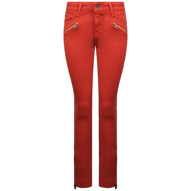 Vans Off The Wall Low Waist Womens Red Jeans 3