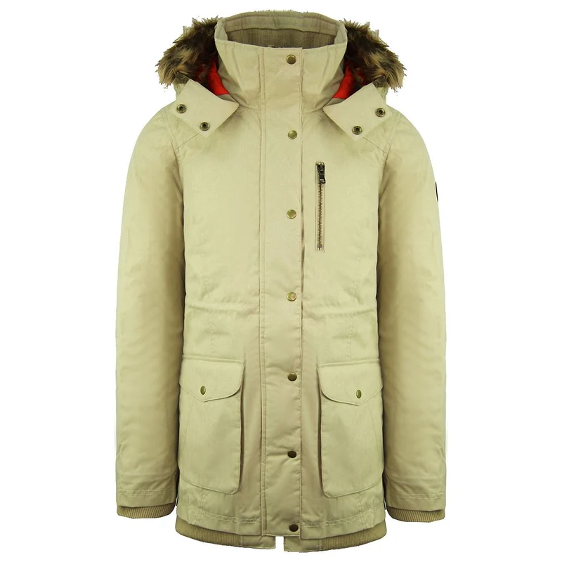 Vans Off The Wall Plain Womens Beige Parka Jacket XL