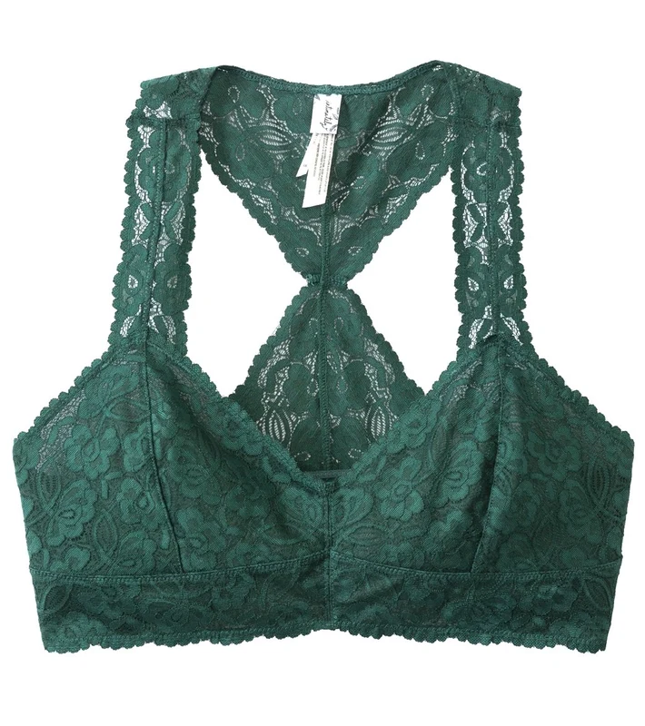 Free People Galloon Lace Racerback Crop Bra Evergreen / L