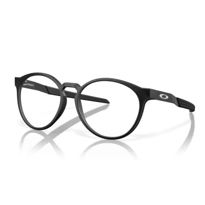 Óculos de Grau Masculino Redondo Oakley Exchange r Preto Fosco