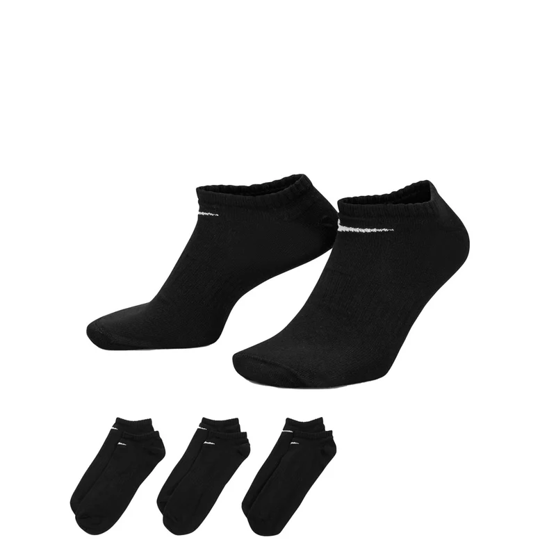 Calze Nike Fantasmini Everyday Lightweight 3 Pack Nero Bianco XL