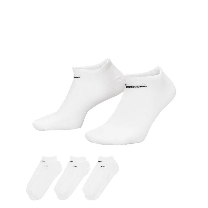 Calze Nike Fantasmini Everyday Lightweight 3 Pack Bianco Nero M