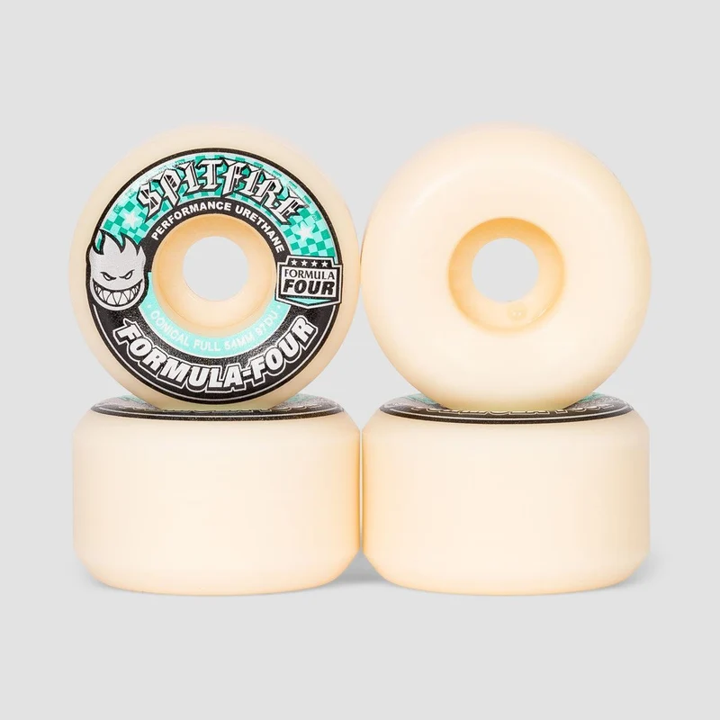 Spitfire Formula Four Conical Full 97du Skateboard Wheels Natural/Teal 54mm 54mm