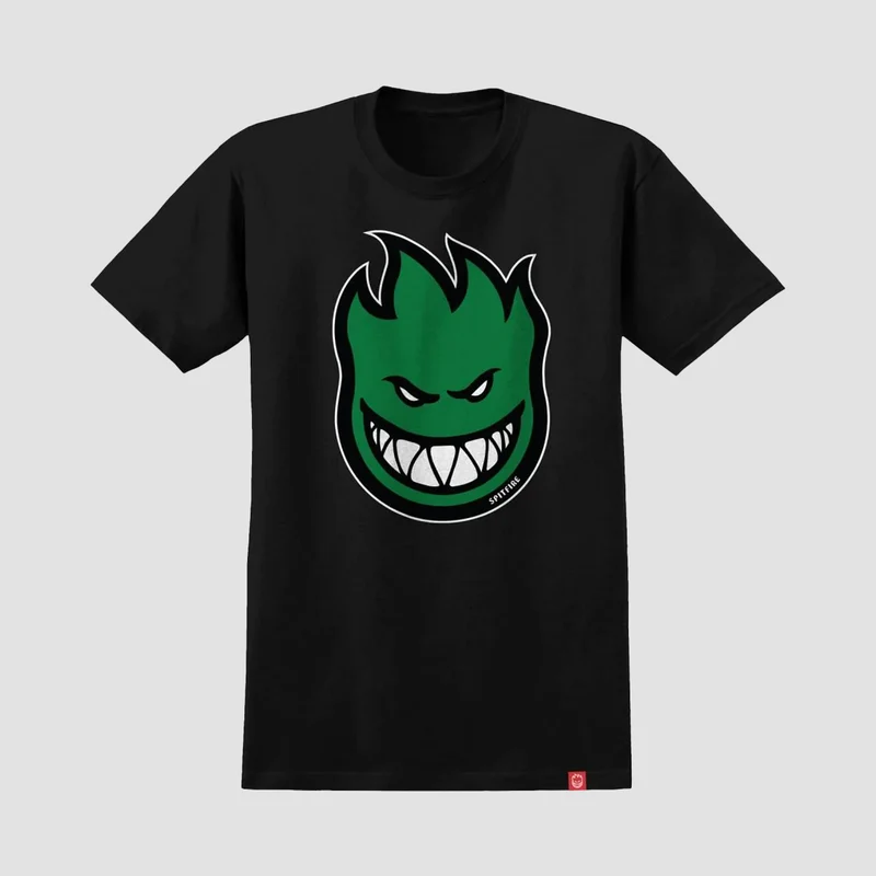 Spitfire Bighead Fill T-Shirt Black/Green/Black/White Medium / Black/Green/Black/White