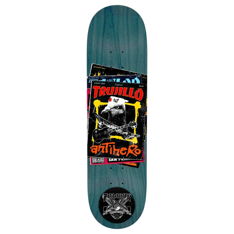 Antihero x Thrasher Trujillo Skateboard Deck - Blue Stain 8.5