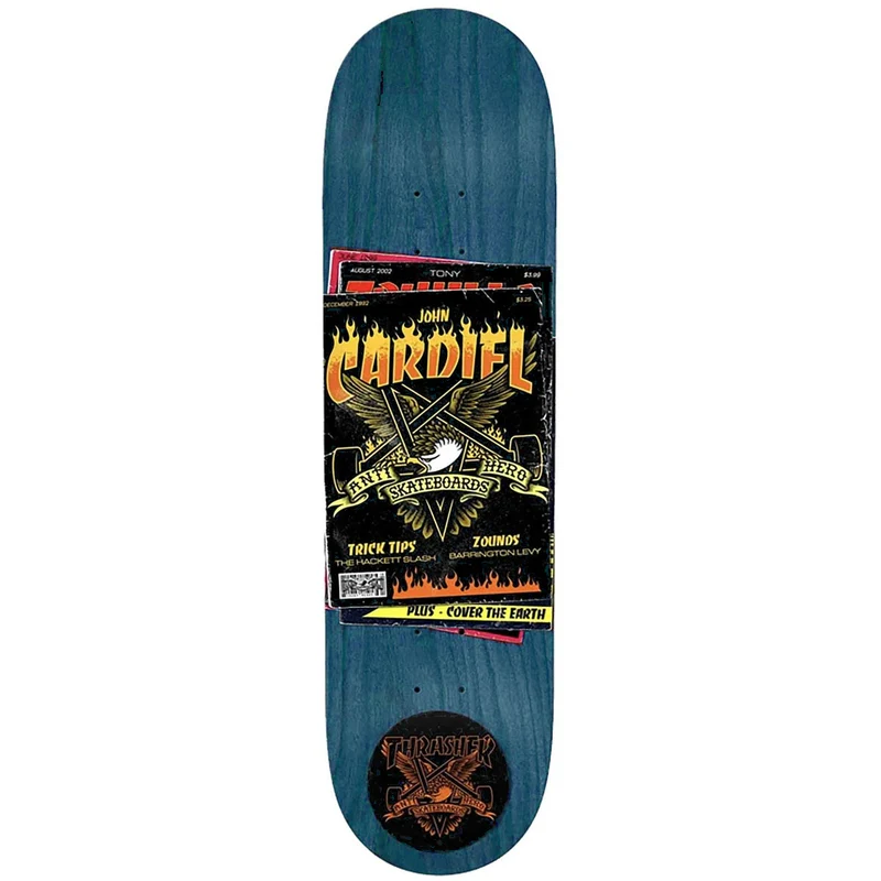 Antihero x Thrasher Cardiel Skateboard Deck - Blue Stain 8.62