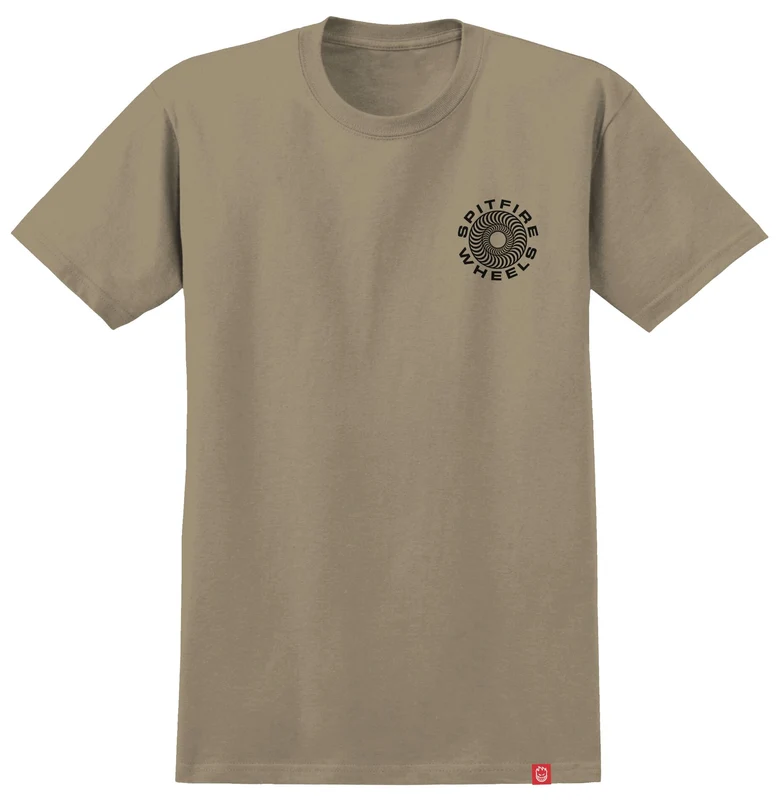 Spitfire Classic 87' Swirl Tee - Sand/Black/White L