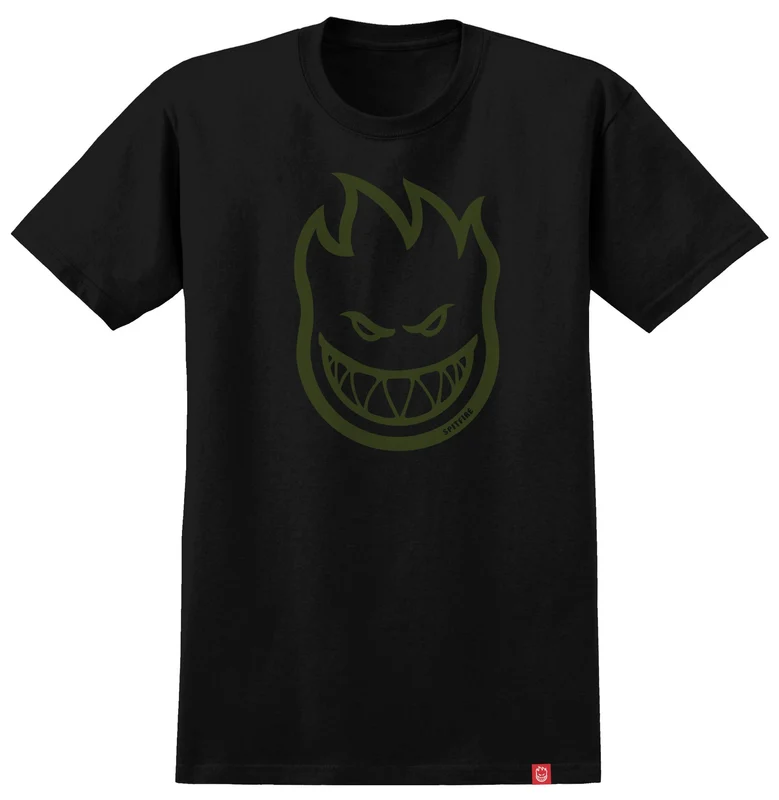 Spitfire Youth Bighead Tee - Black/Olive Youth Large