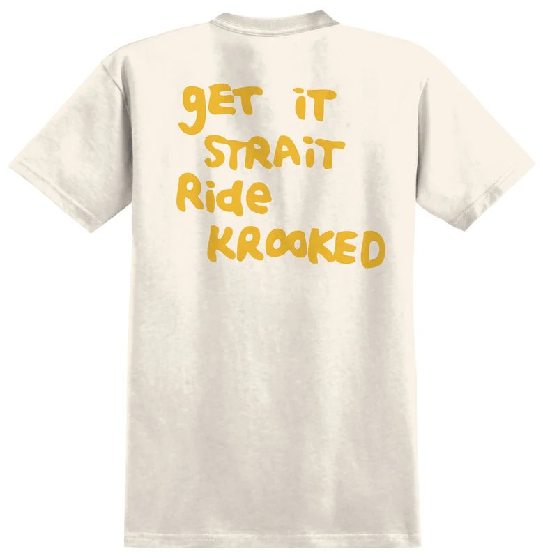 Krooked Strait Eyes Tee - Cream/Gold XL