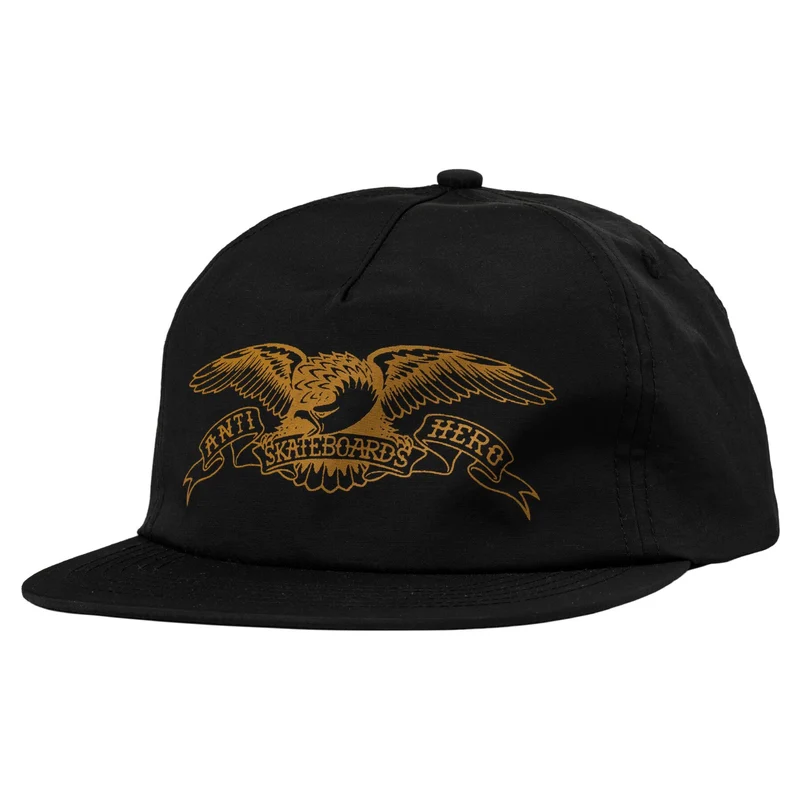 Antihero Basic Eagle Snapback Hat - Black/Brown