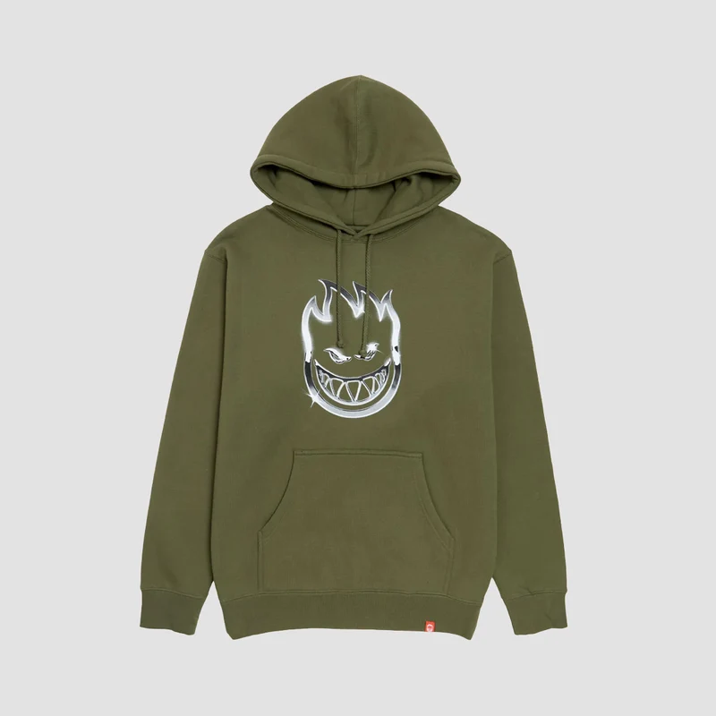 Spitfire Chrome Bighead Pullover Hoodie Army/Multi Medium / Army/Multi