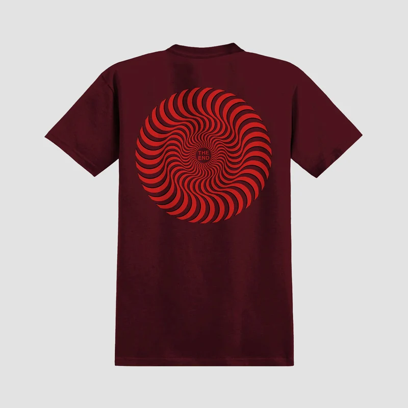 Spitfire Classic Swirl Overlay T-Shirt Burgundy/Red X-Large / Burgundy/Red