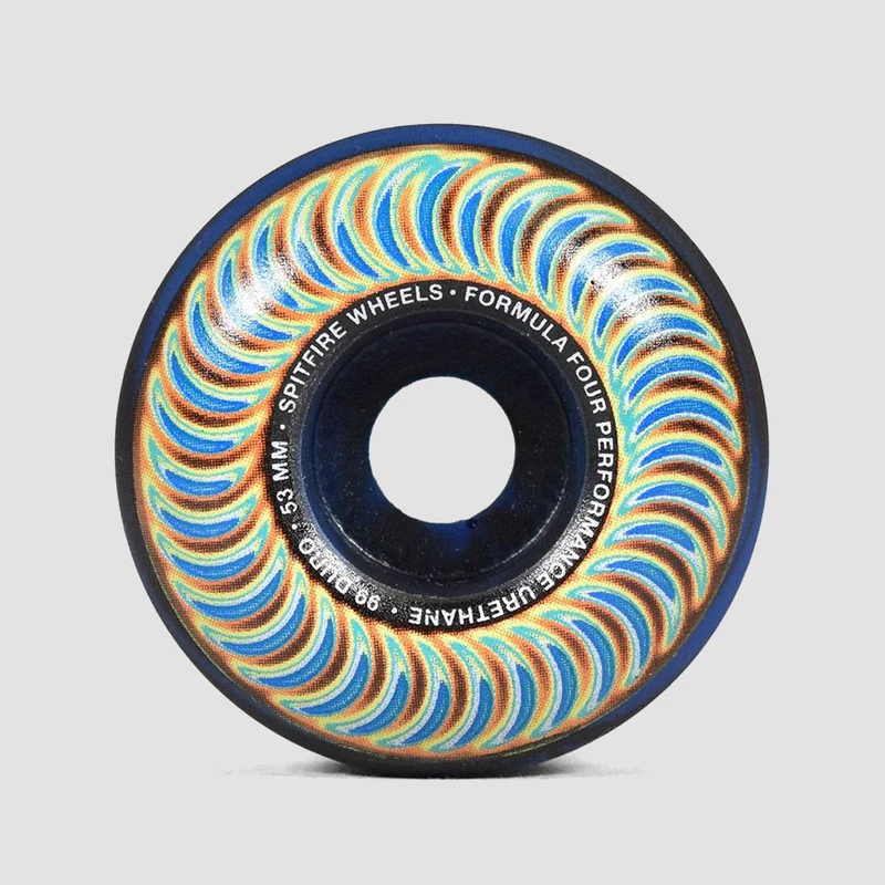 Spitfire Formula Four Radioactive Classic 99a Wheels Black/Blue Swirl 53mm 53mm / Black/Blue Swirl