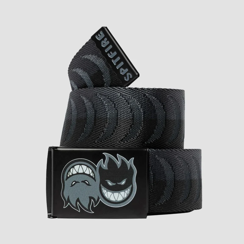Spitfire Eternal Crescent Jacquard Web Belt Charcoal/Black Charcoal/Black